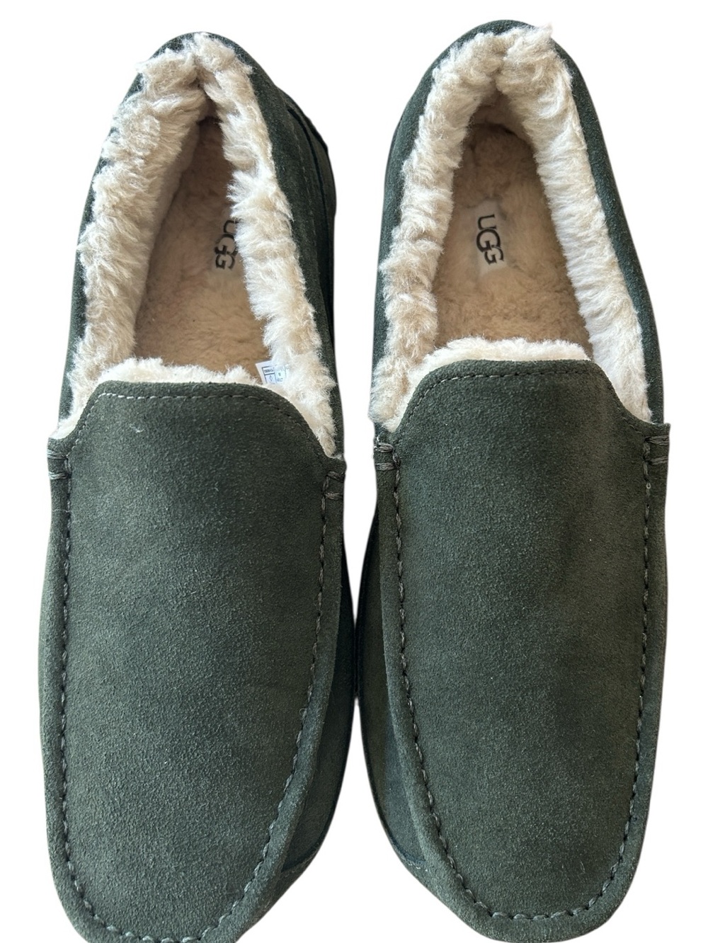 UGG ASCOT MENS LOAFER SLIPPER, BURNT OLIVE, Size 13, NWOT,